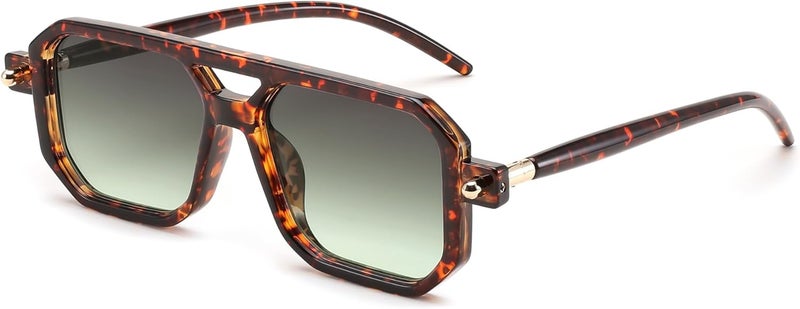FEISEDY Vintage Square 70s Flat Aviator Sunglasses Women Men Classic Retro Stylish Frame UV400 Sunglasses B2622 - Image 1